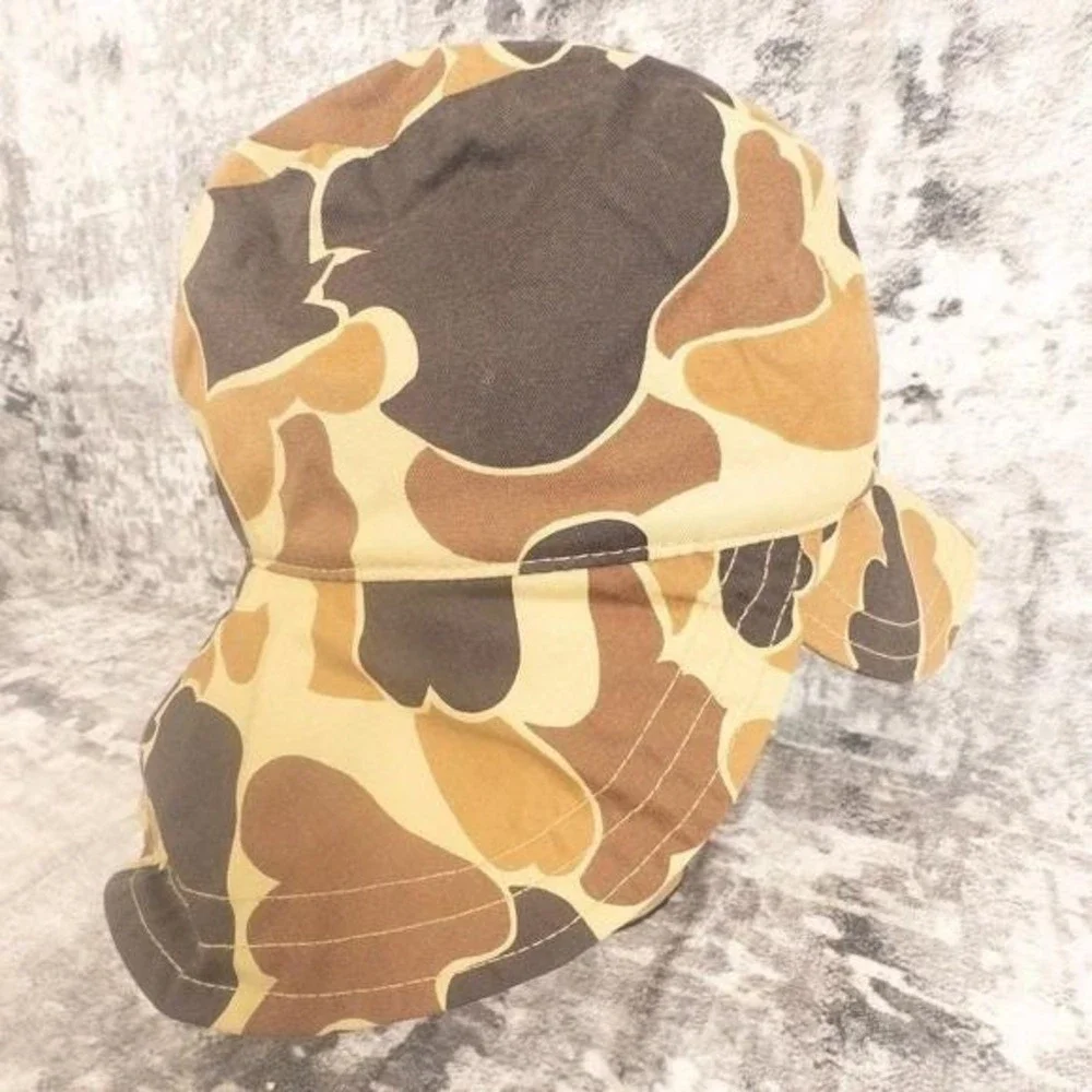 Vtg Columbia‎ Trapper Hat Delta Camouflage Camo Duck Hunting Ear USA Size S/M